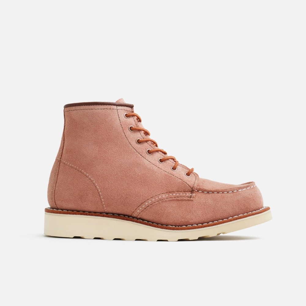 Red Wing Classic Moc Short Boot in Dusty Rose Abilene Leather